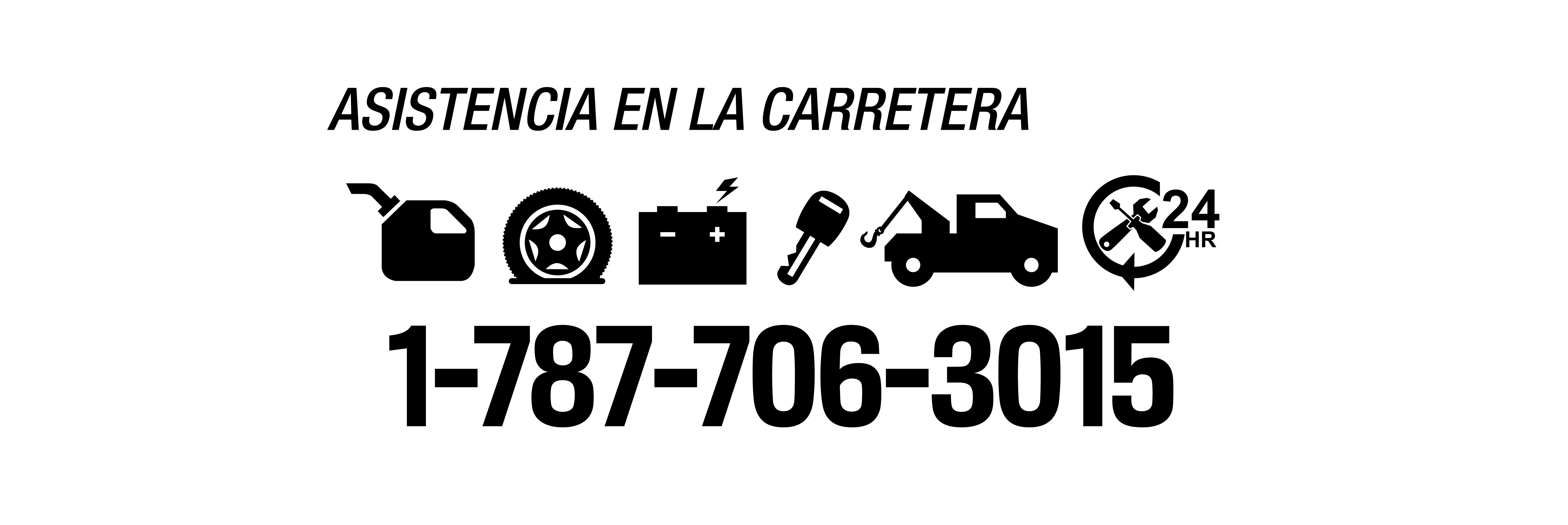 Asistencia en la carretera. Numero de contacto   1-787 706 2992.