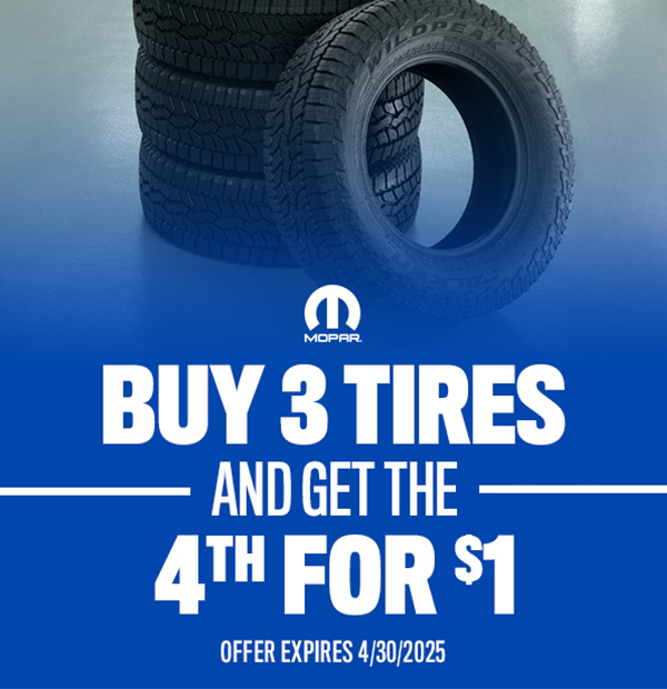 Buy 3 Tires Get the 4th for $1